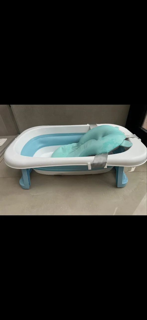 Banheira bebê com rede auxiliar acolchoada - Foto 3