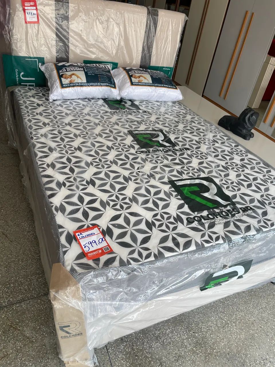 CAMA + CABECEIRA + 2 TRAVESSEIROS  - Foto 2