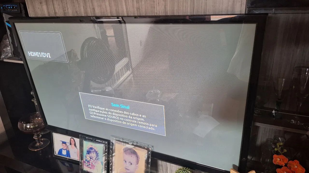 VENDA RÁPIDA! TV SAMSUNG 50 DE POLEGADAS TELA GRANDE  Funcionando SÓ COM UMA LINHA NA TELA - Foto 5