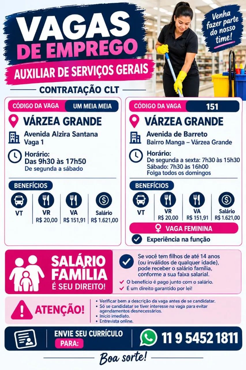 Auxiliar de Serviços Gerais 