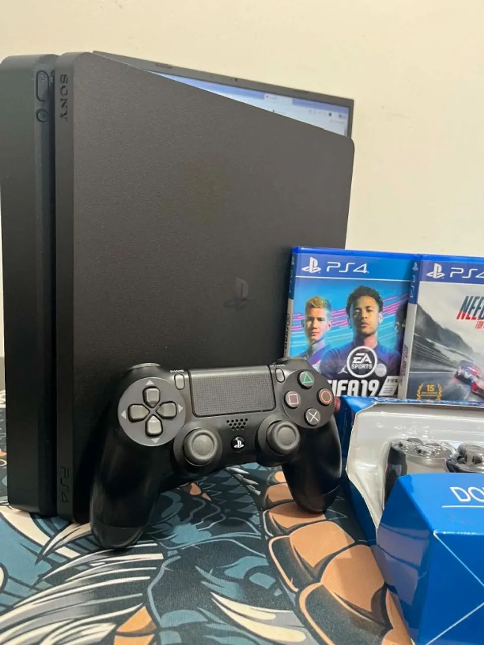 Playstation 4 slim + 2 controles + 2 jogos - Foto 3