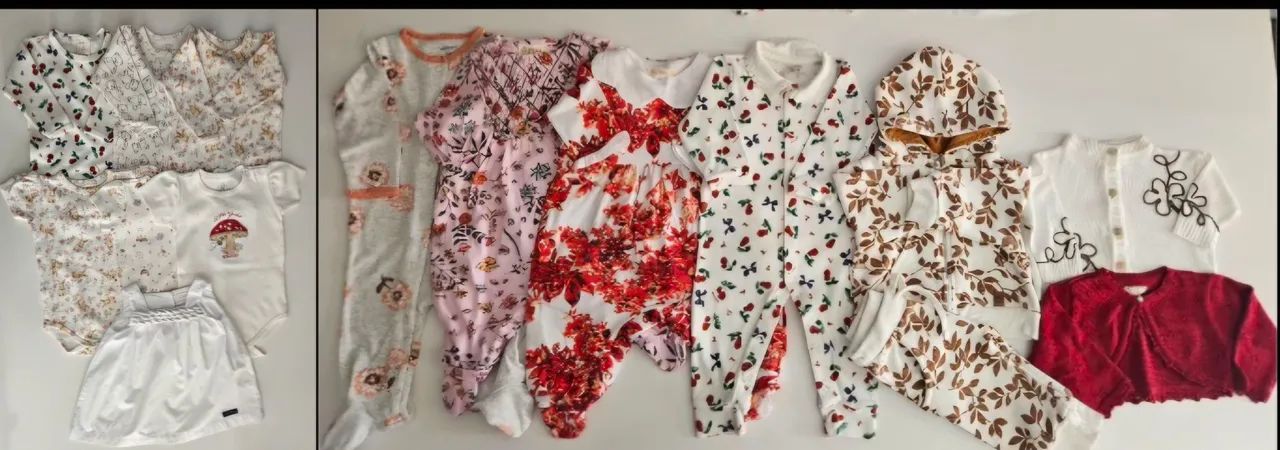 14 pçs macacões/body Green e Mini&Co