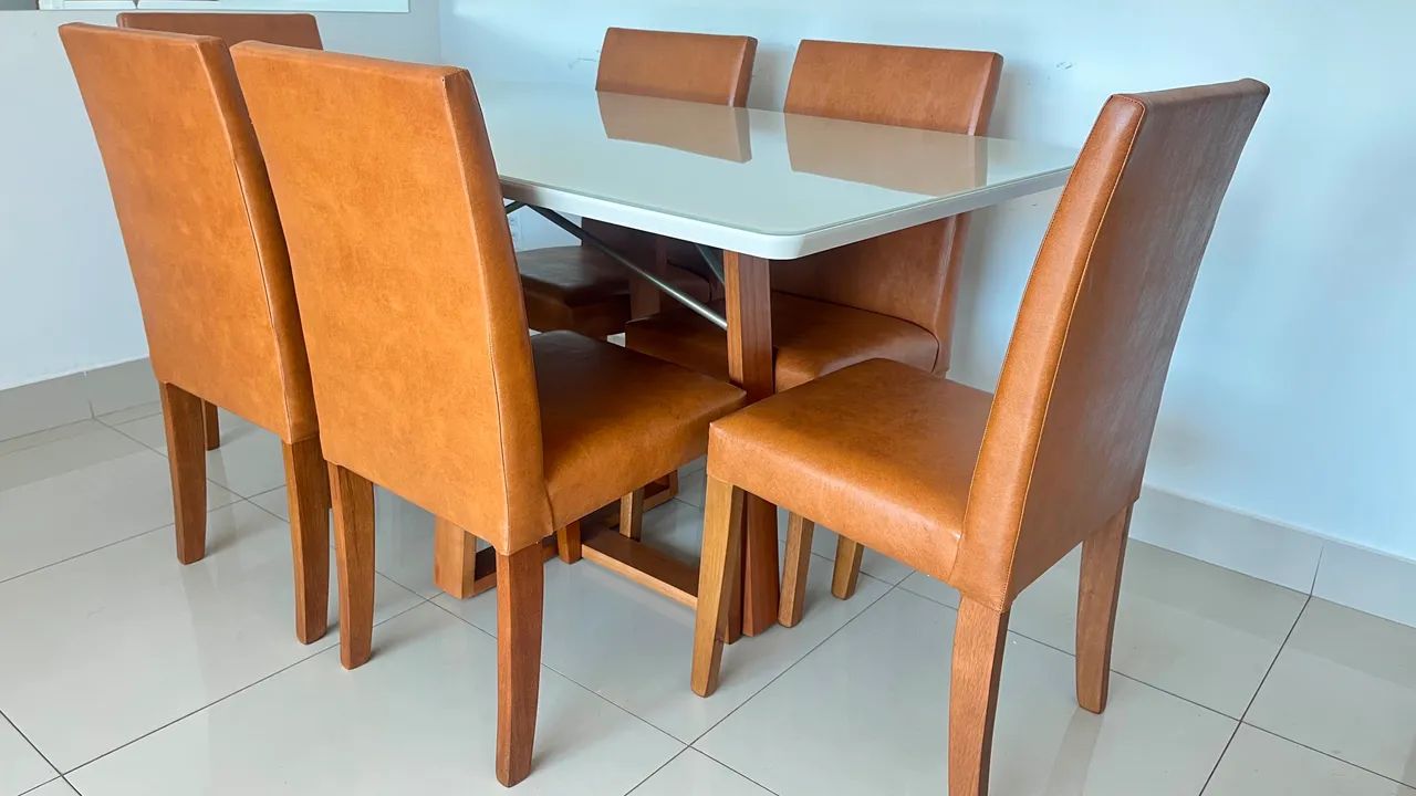 Mesa de madeira completa pronta entrega nova  - Foto 2