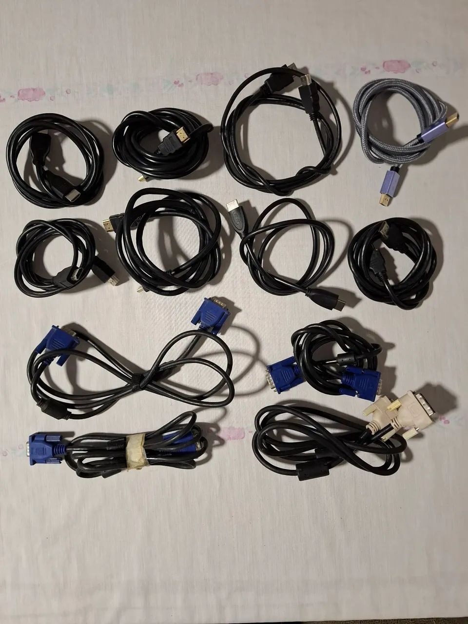 LOTE DE CABOS PARA PC E ELETRÔNICOS - DIVERSOS MODELOS