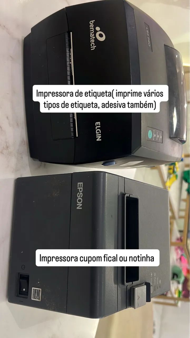 Impressora de Etiqueta térmica e cupom fiscal 