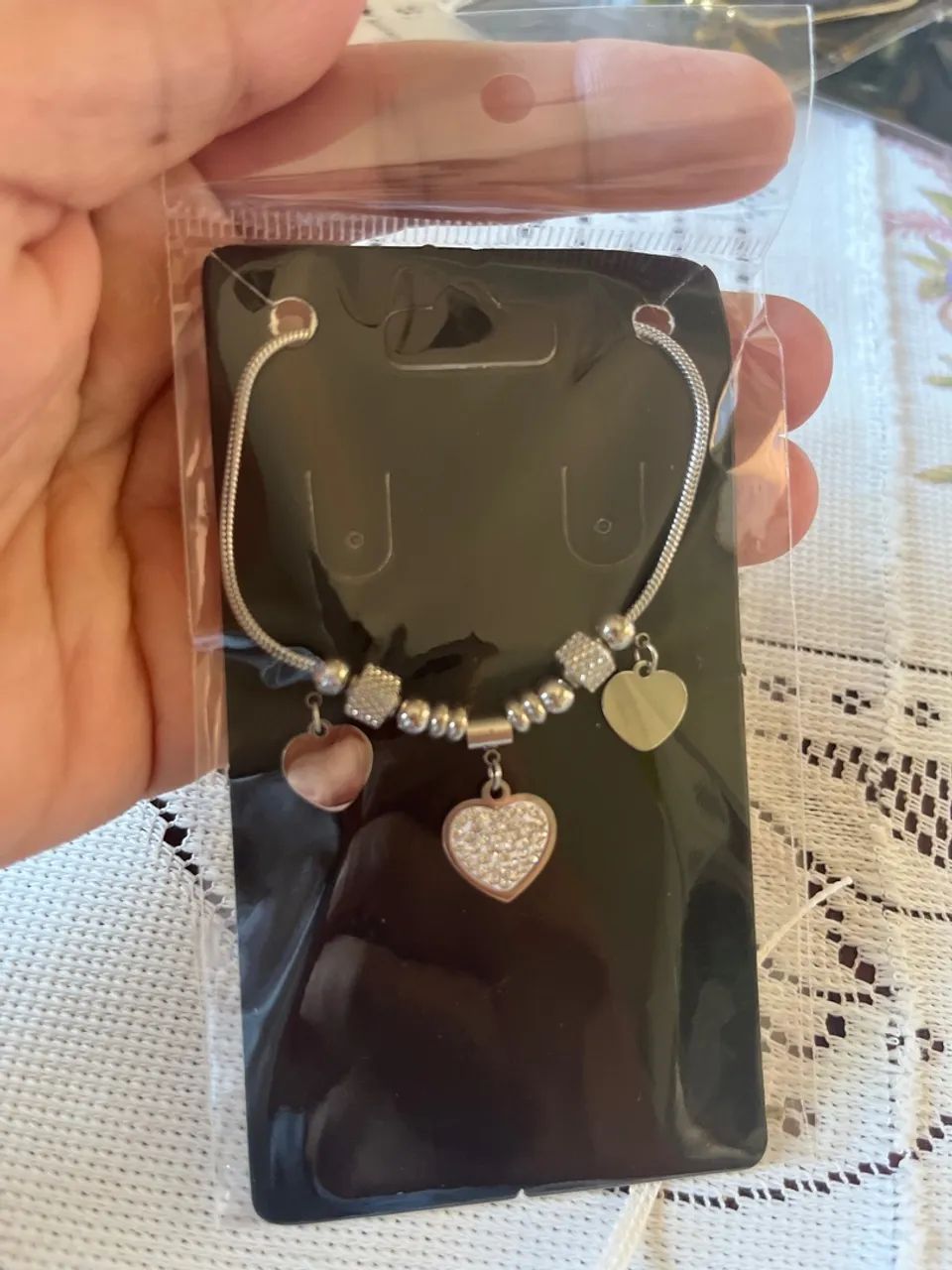 Pulseira tipo pandora em aço inoxidável