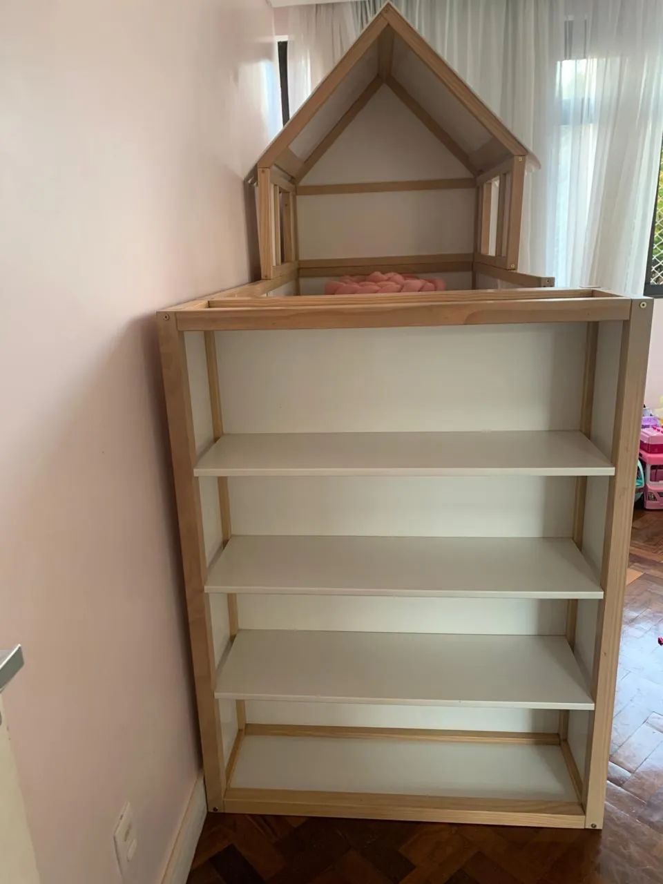 Cama fun madeira da Solevita de 7240,00 por 3500,00+ estante, com nota - Foto 3