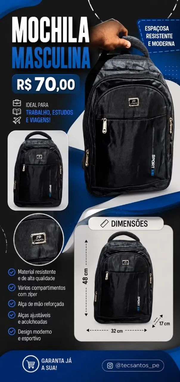 Mochila Masculina 