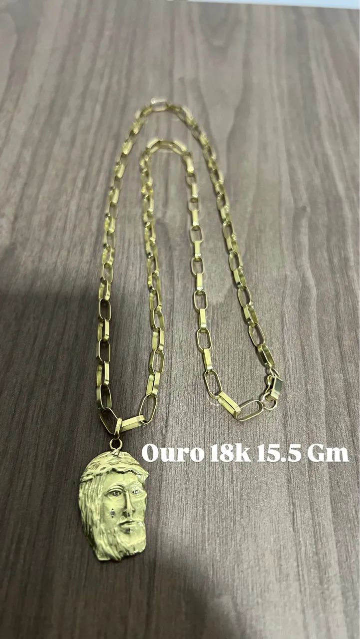Corente ouro 18k 15.5 grama