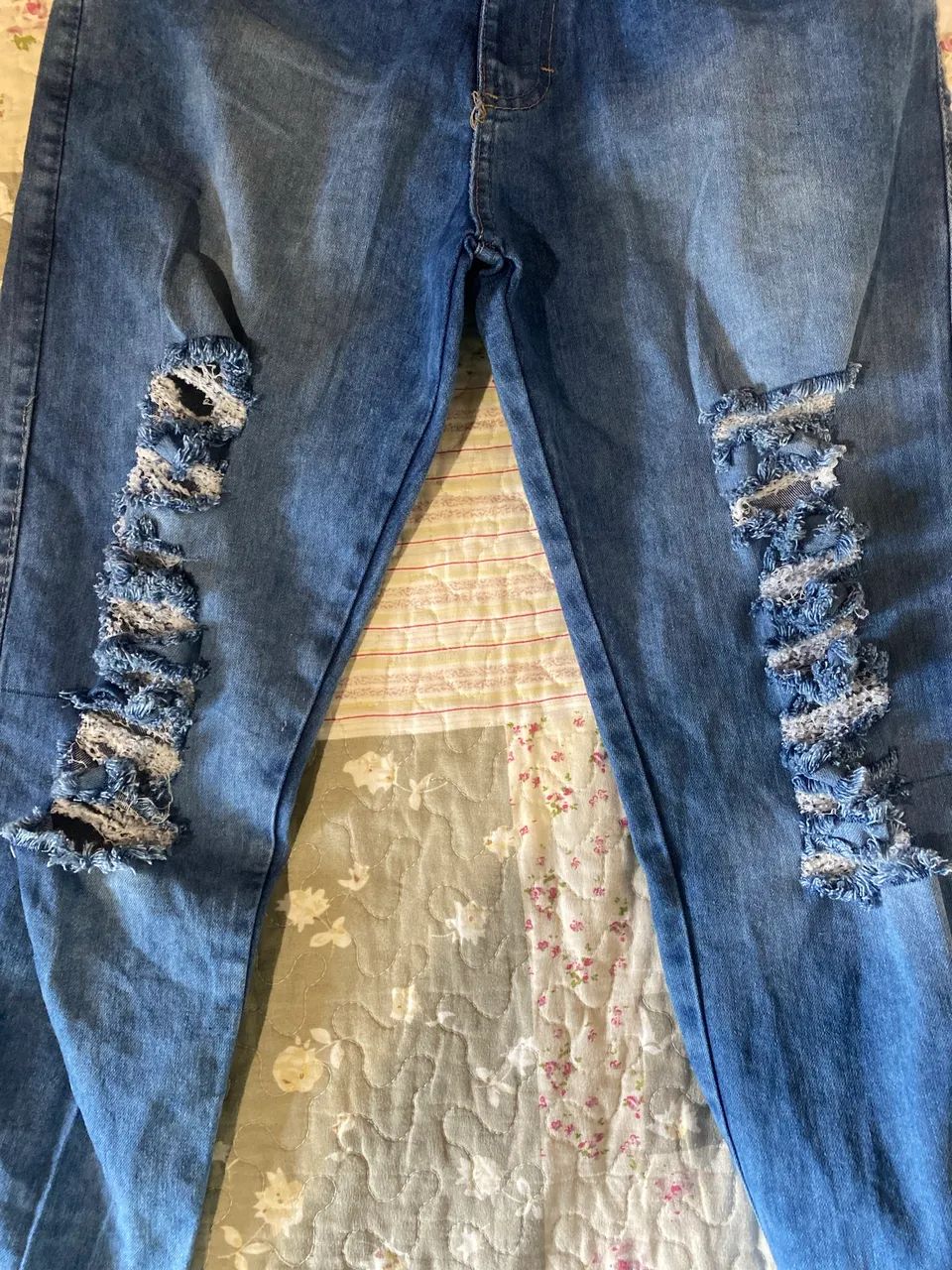 Calça Jeans Tommy Hilfiger Masculina Destroyed Tam. 40 - Foto 5