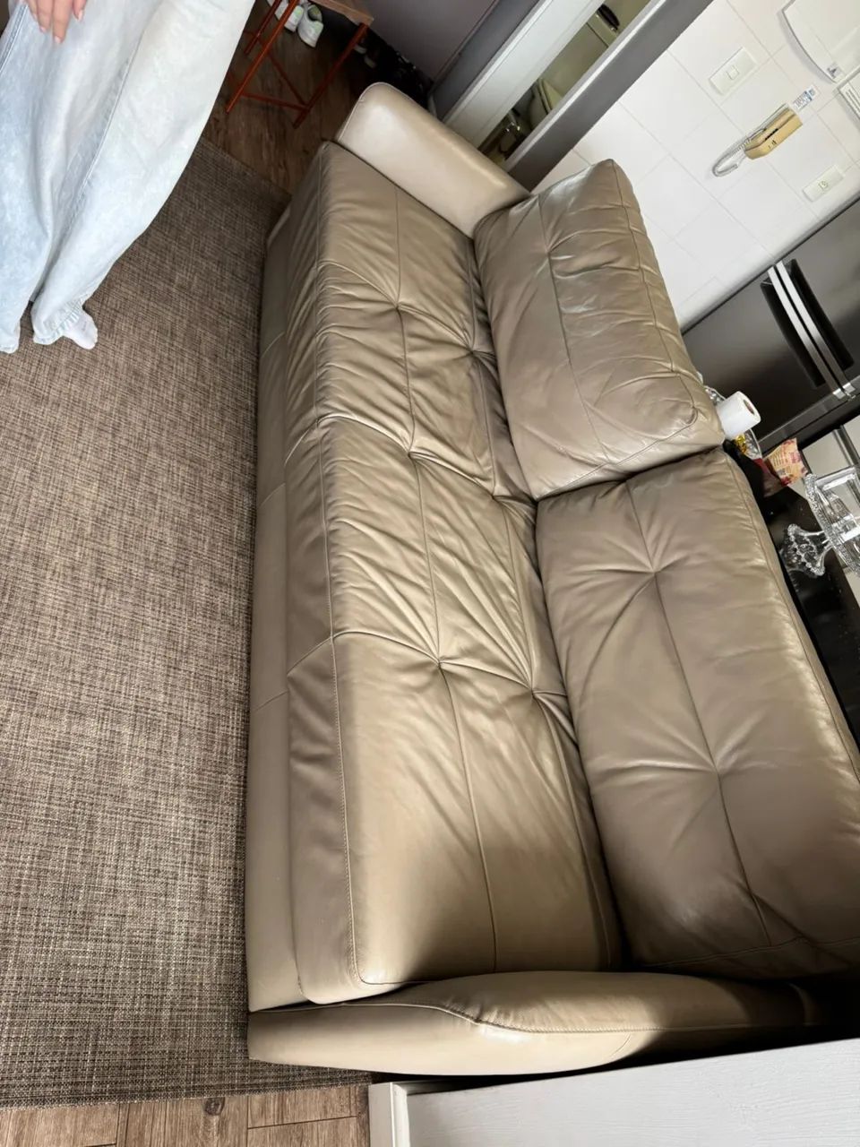 Sofá cama em couro legítimo - Foto 3