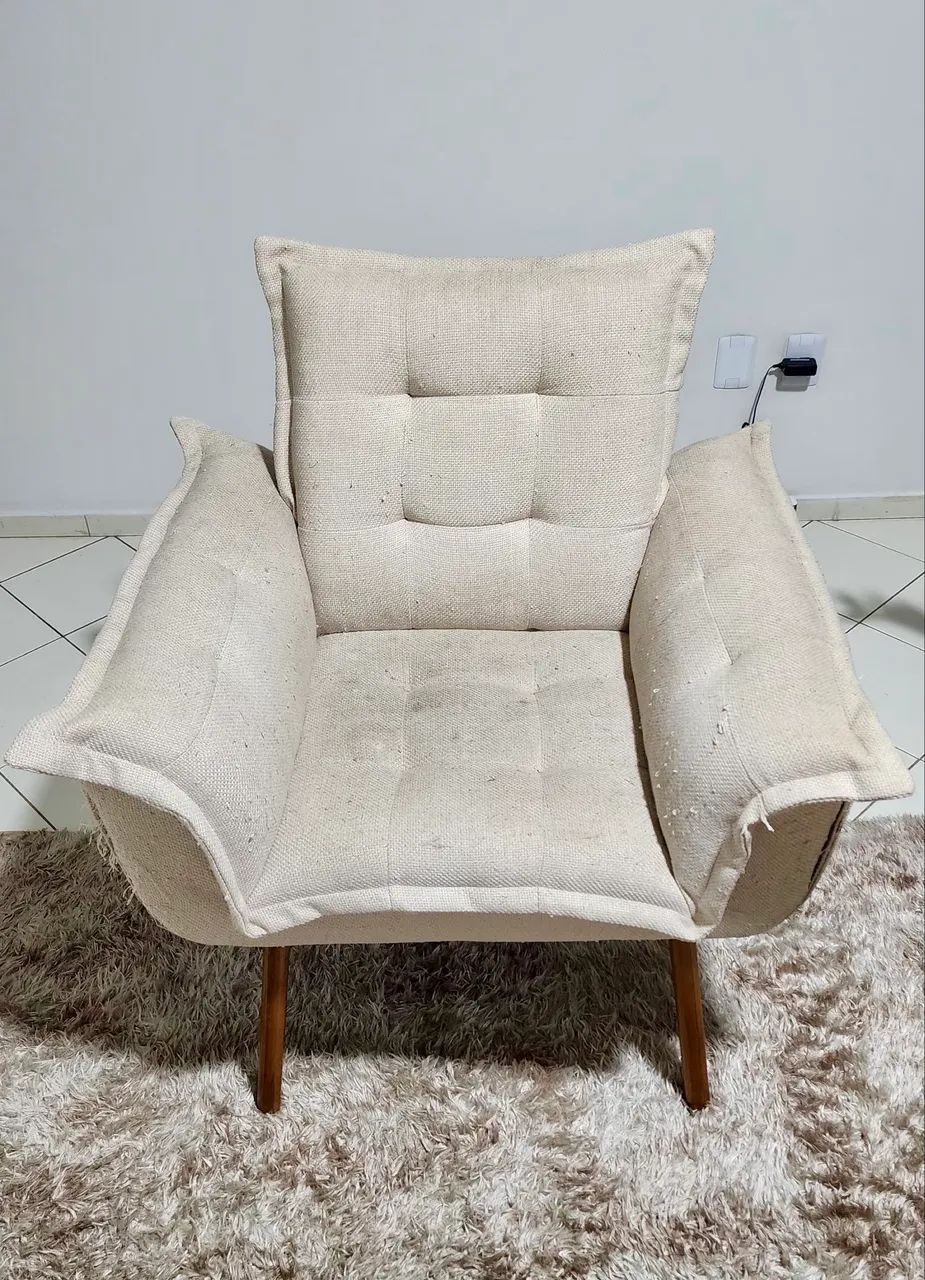 SOFÁ DE LINHO + 2 POLTRONAS - Foto 3