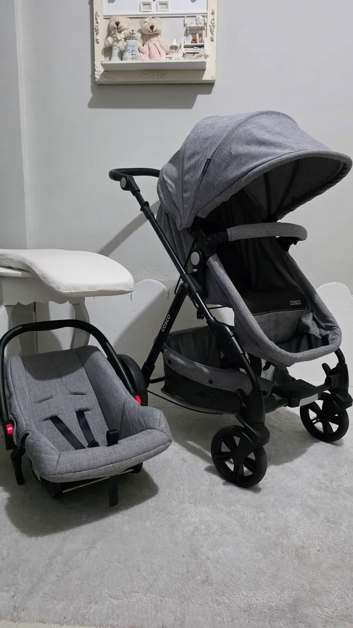 Carrinho Moisés com bebê conforto  - Foto 2