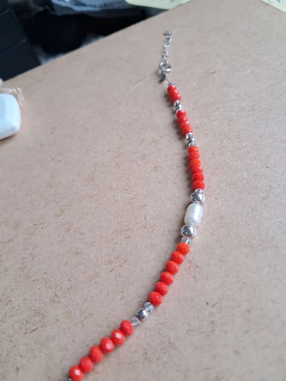 Pulseira cristal, pérola água doce e prata 925 - Foto 3