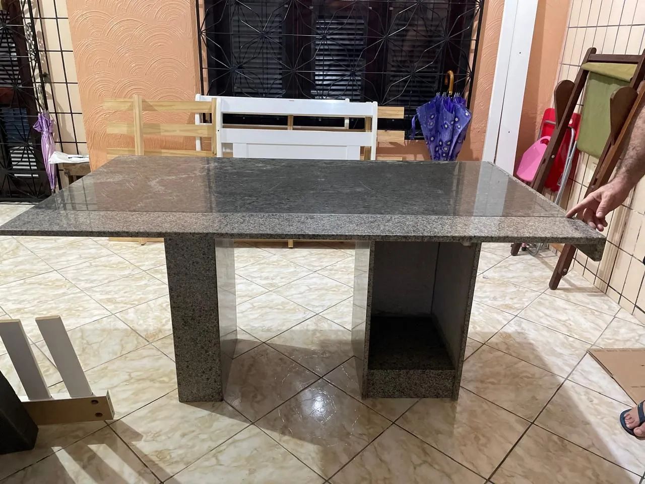 Mesa em granito para escritório - Foto 2