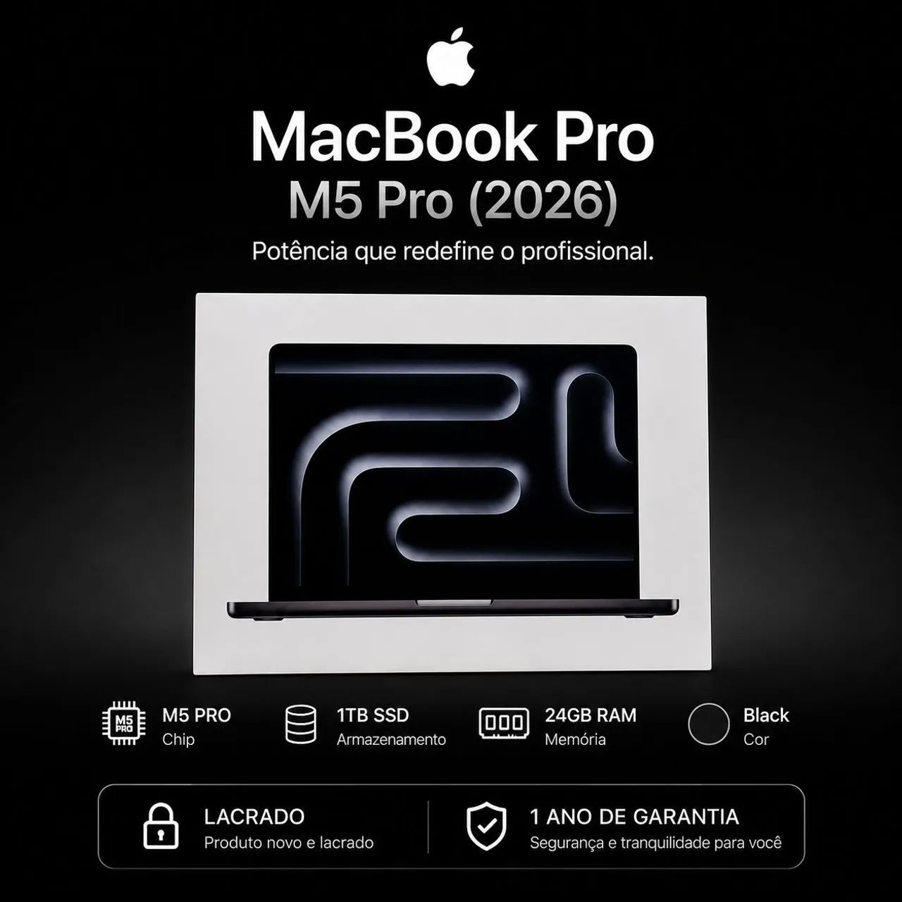 MacBook Pro (2026) M5 Pro | 24GB + 1TB SSD - 1 ano de garantia