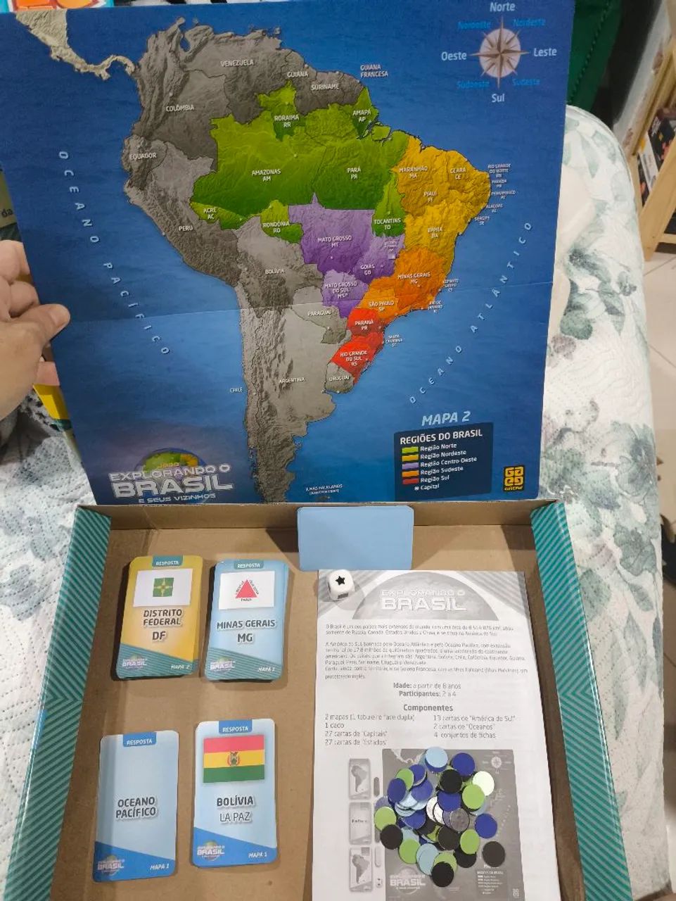 Jogo de tabuleiro  Explorando o Brasil - Foto 3