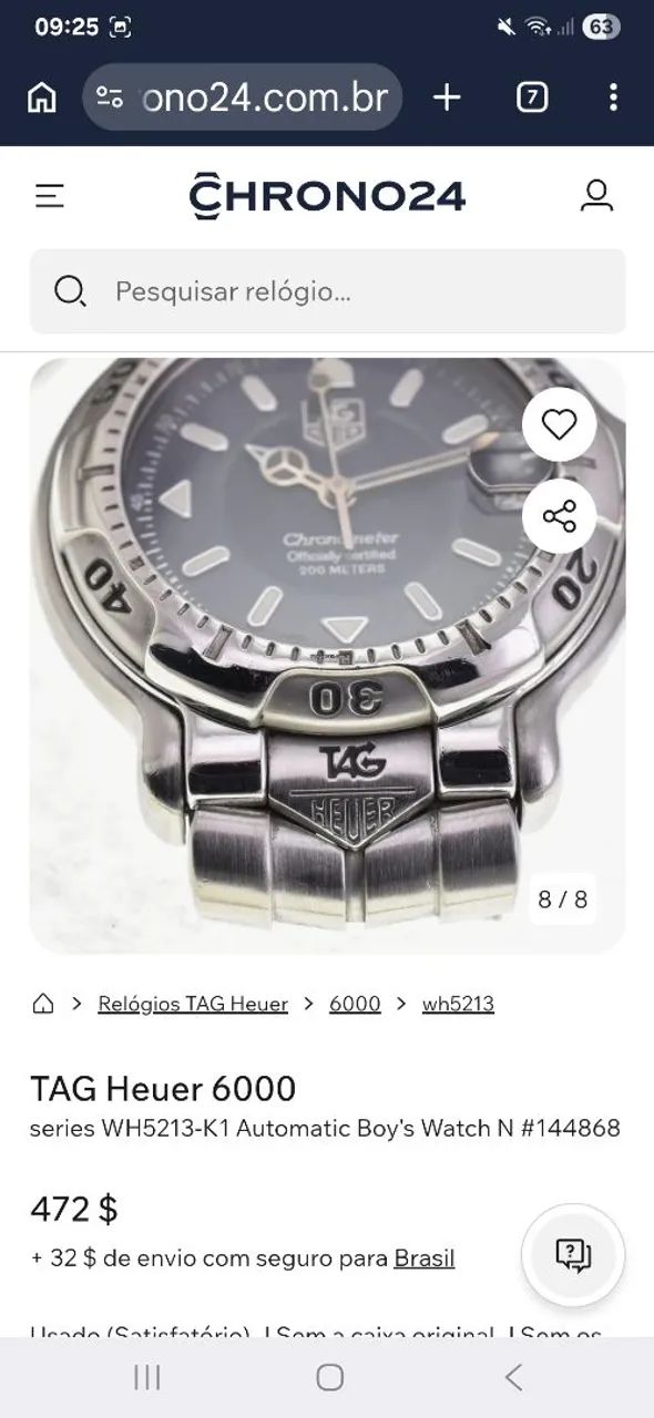 Relogio tag heuer 