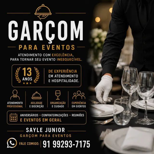 Garçom profissional 