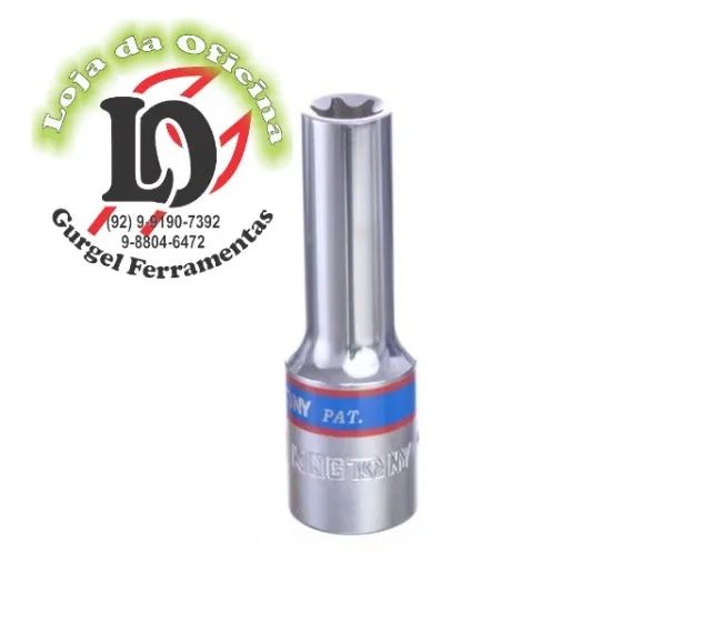 Soquete torx femea longo E16 1/2 - King Tony-KT427516 - Peças para