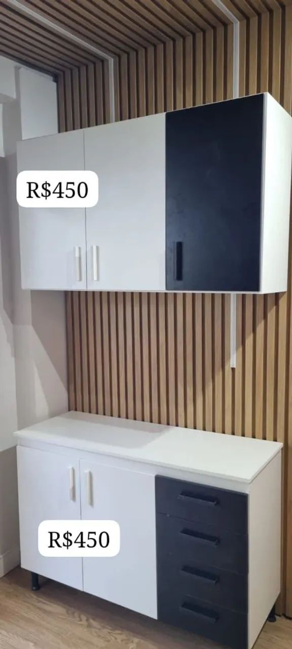 Armário aéreo e balcão 