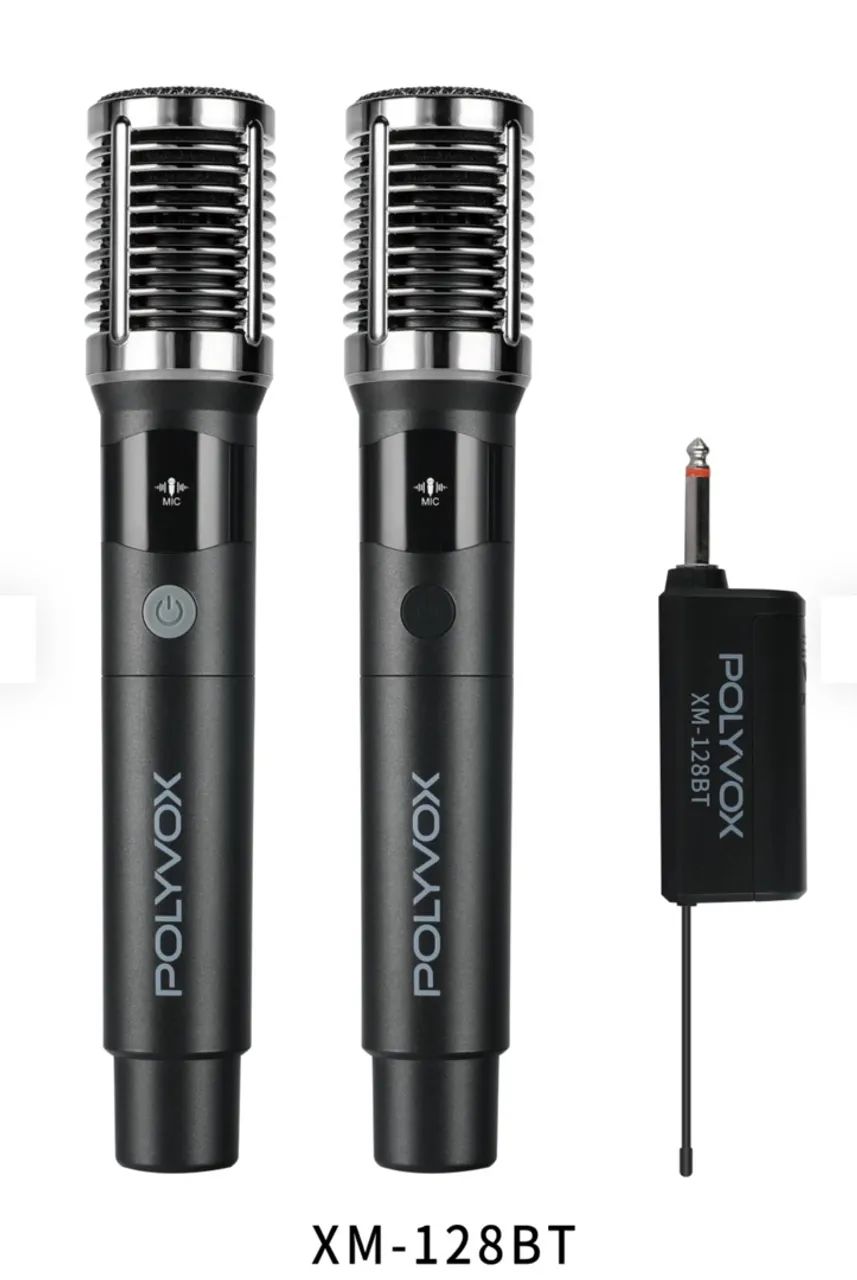Par de Microfone Sem Fio Bluetooth XM-128BT