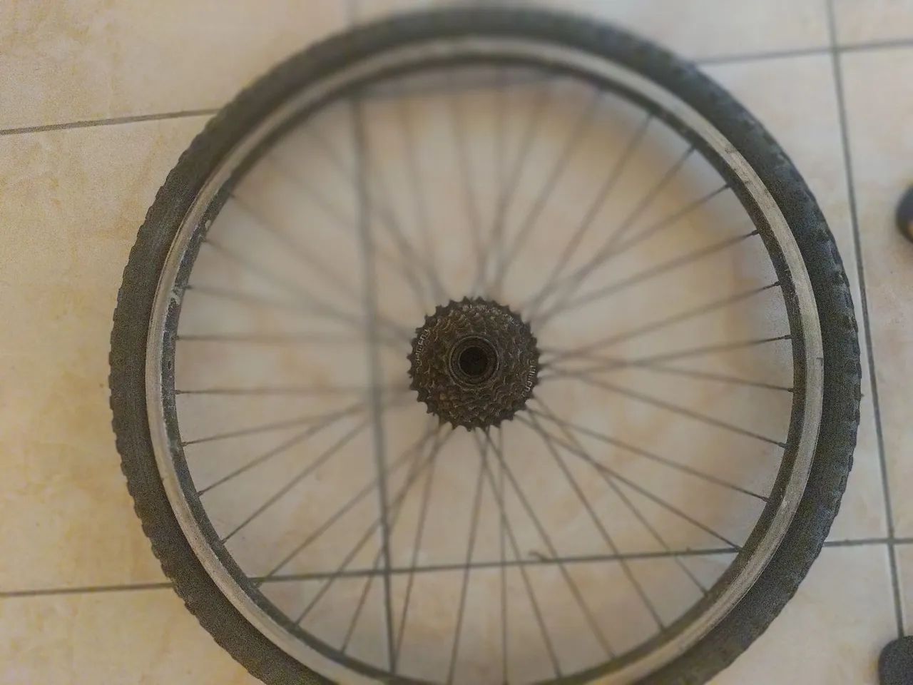 Roda yrazeira6 aro 26 com pião 7 dente Shimano 