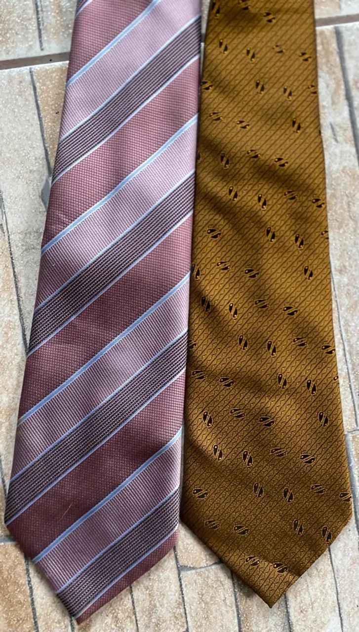 Kit com 2 Gravatas Masculinas Elegantes - Foto 2