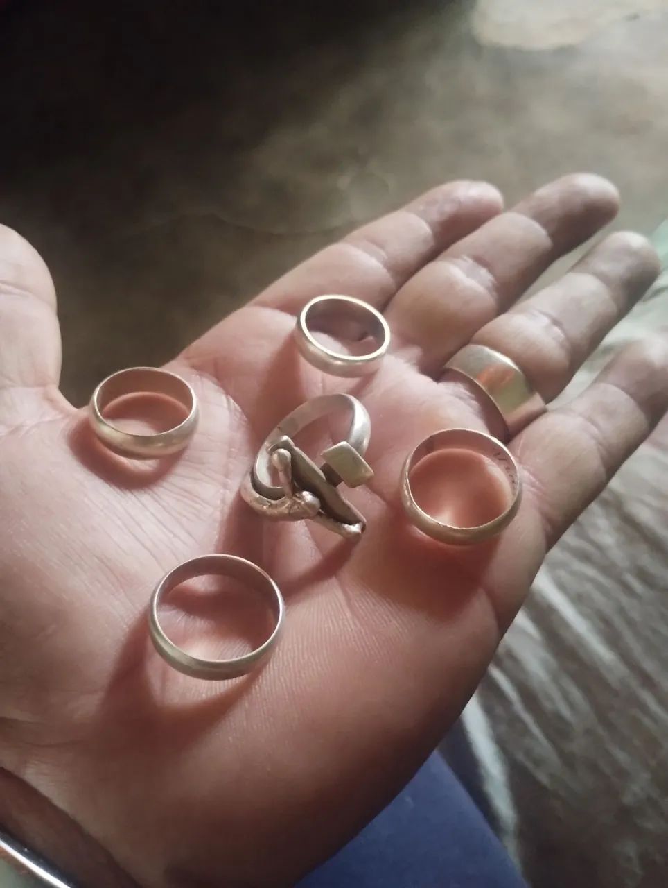 4 alianças e 1 anel , ambos prata - Foto 4