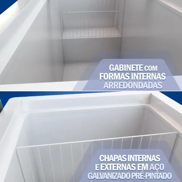 Freezer Horizontal 2 Tampas Dupla Ação 503L 220V Branco HCED503C R