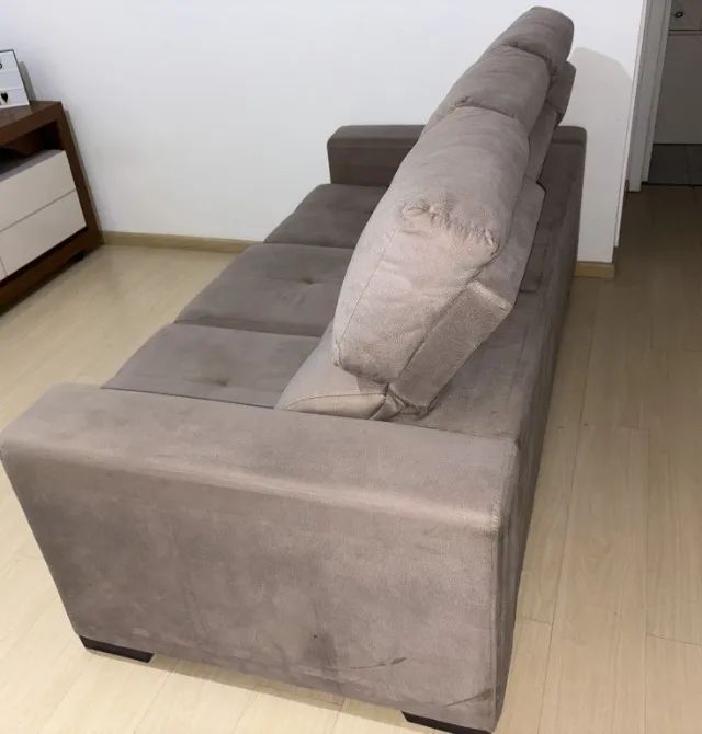 Sofá retrátil e reclinável 3 lugares - Foto 4