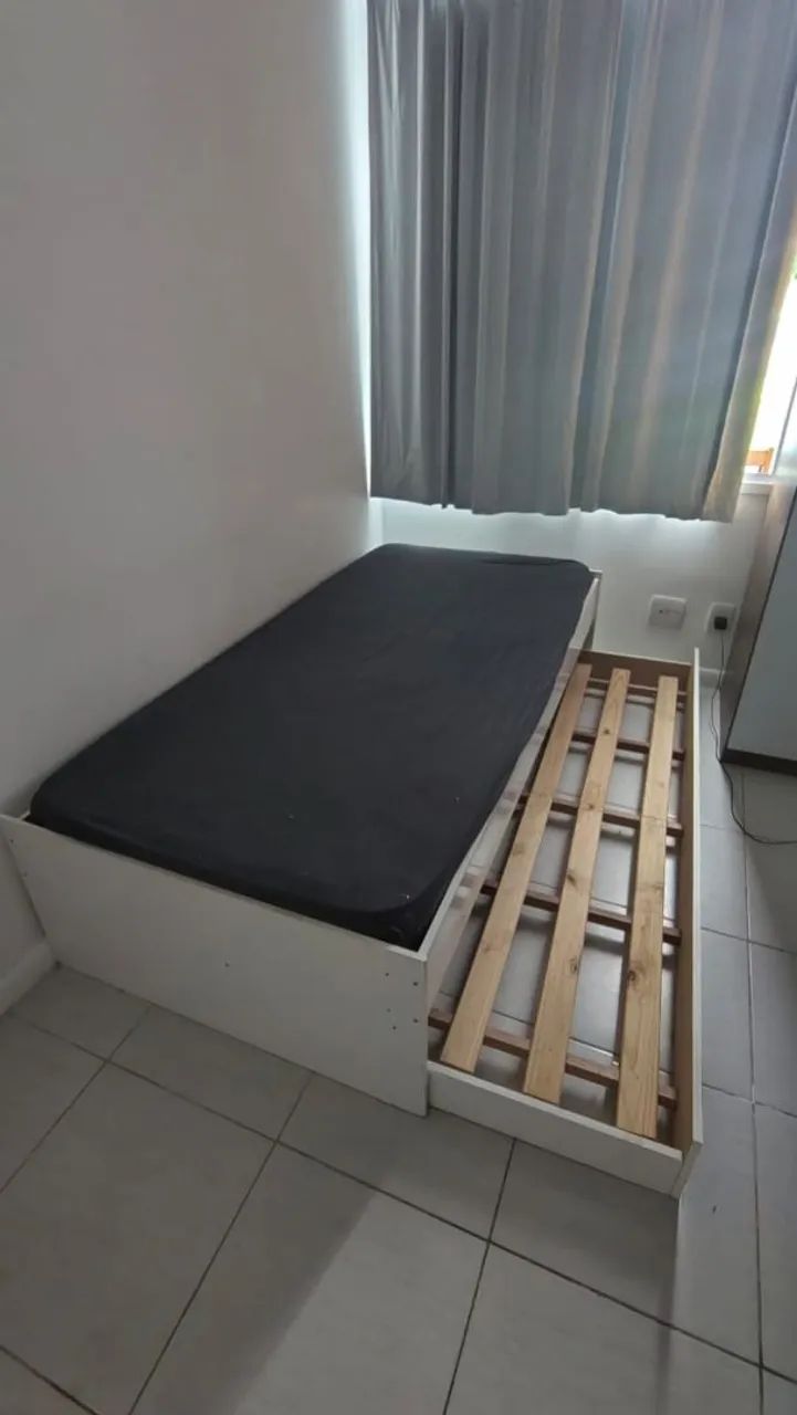 Cama de solteiro com bicama com colchão 