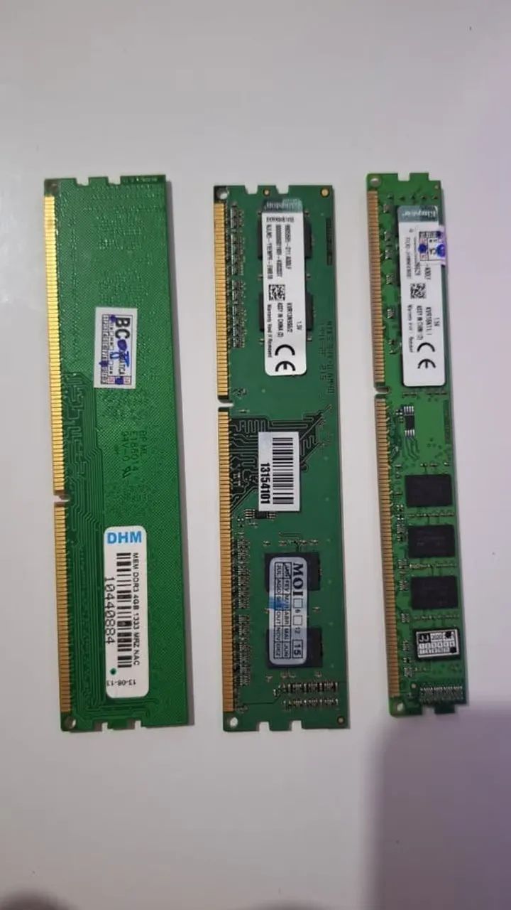 Memória RAM 4GB DDR3 Desktop - Kingston (1333MHz e 1600MHz) - Foto 2