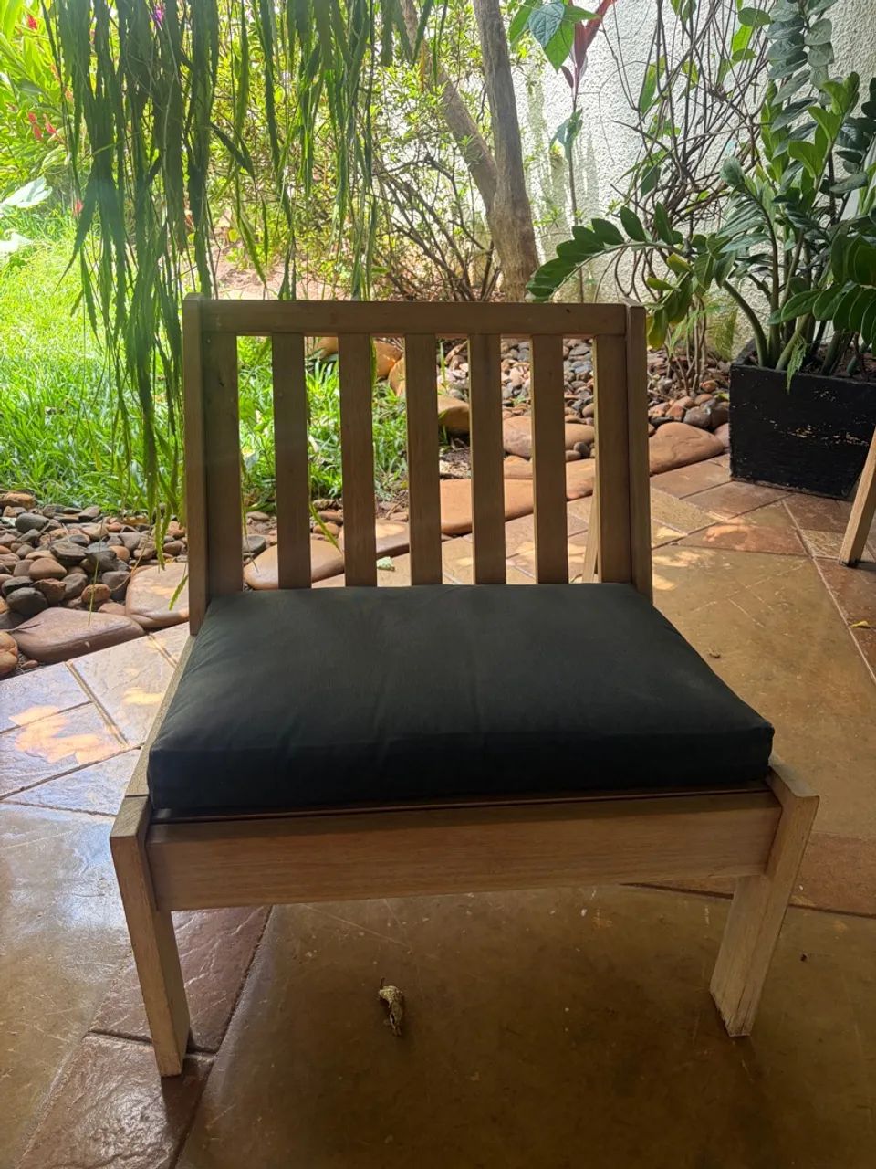 Sofá de Madeira para Varanda e Jardim com Almofada - Foto 5