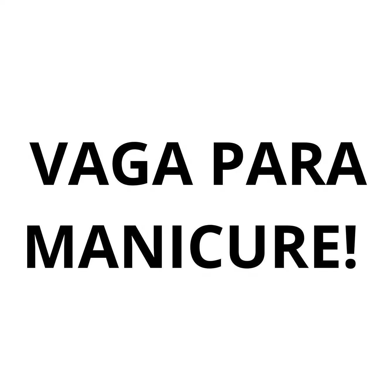 Vaga para manicure 