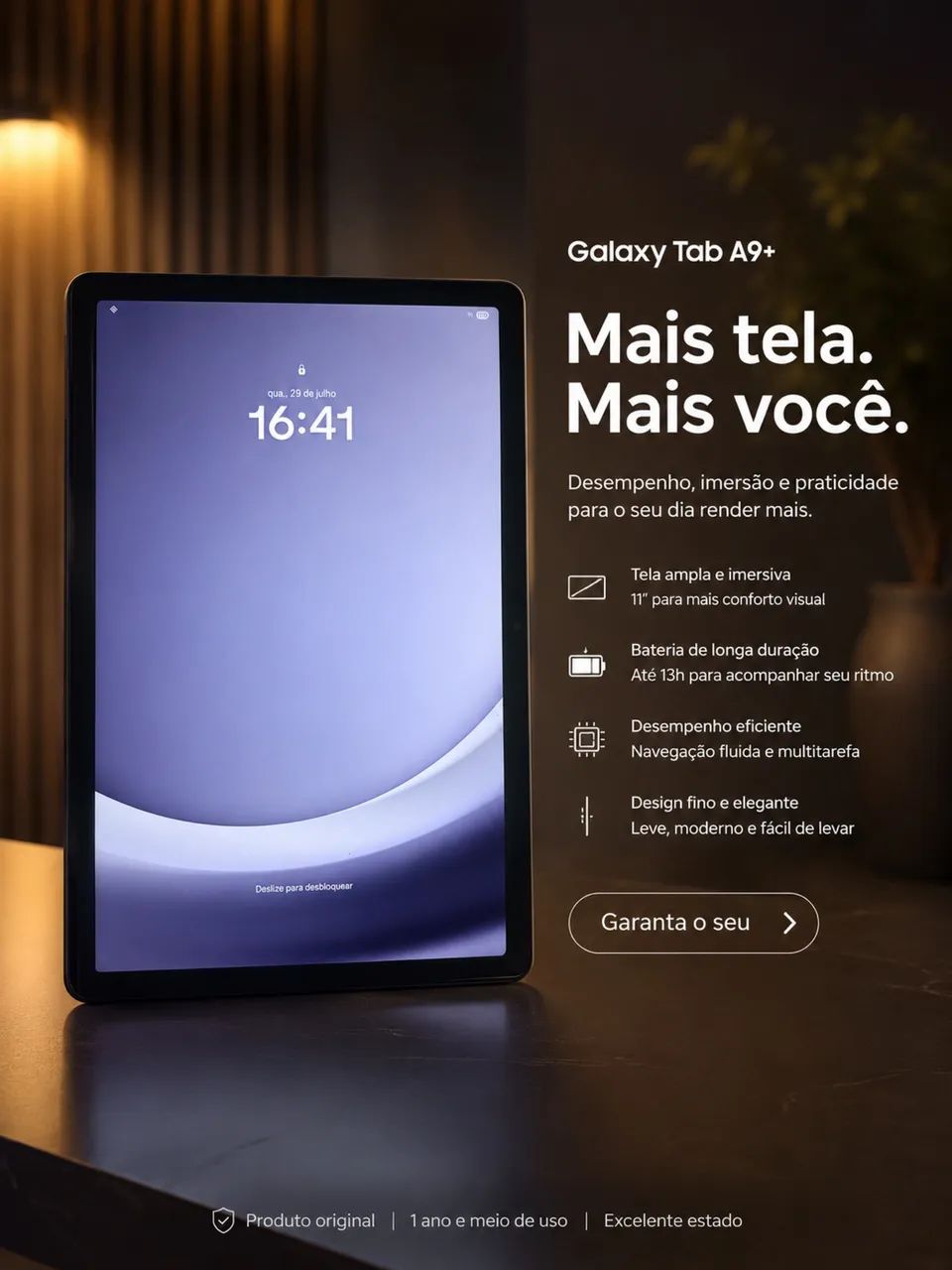 Samsung Galaxy Tab A9+ - Excelente Estado + Caixa Original - Foto 2