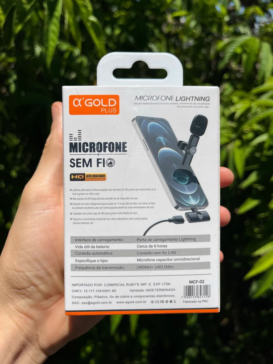 Microfone De Lapela Sem Fio Celular iPhone Gravacao Video Live - Produto Novo - Foto 2