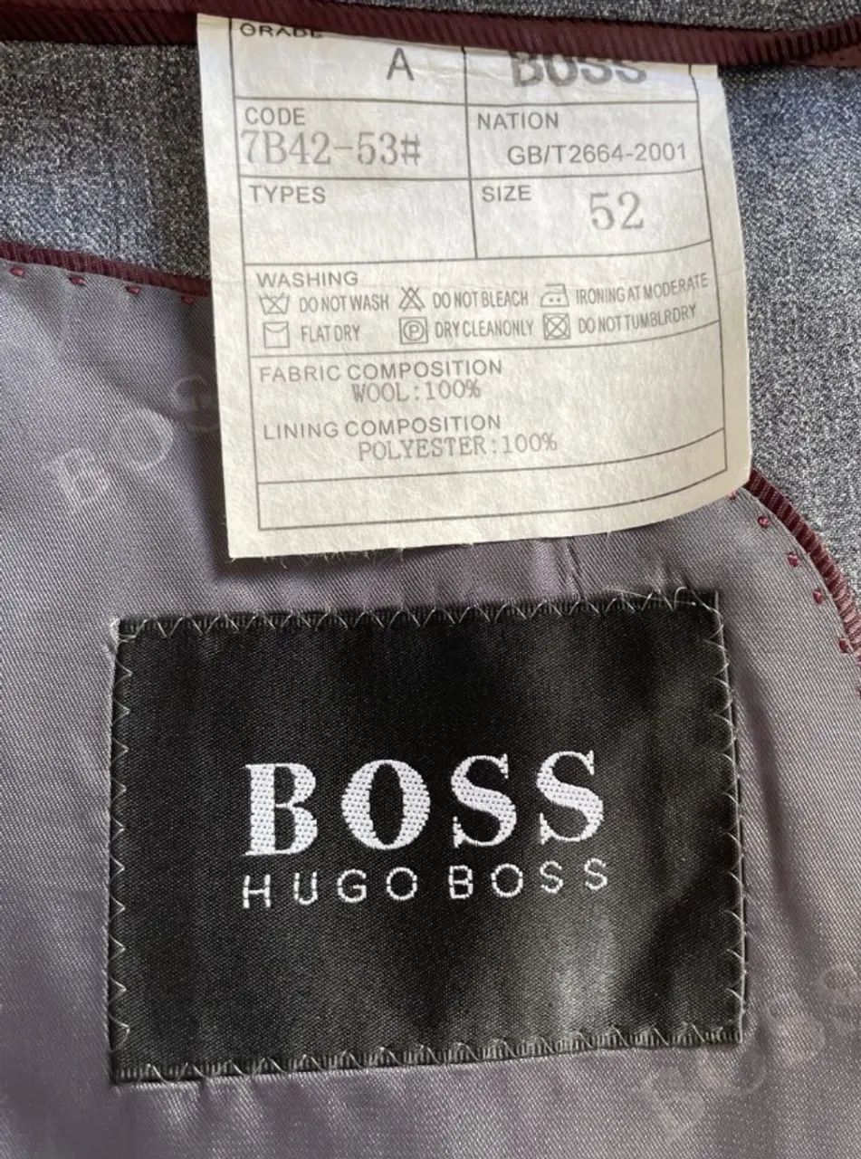 TERNO HUGO BOSS LÃ  CINZA G 3 BOTÕES - Foto 4