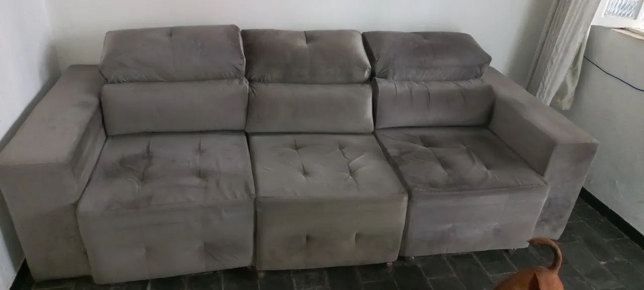 Sofá retrátil/Reclinável 3 lugares - Foto 3