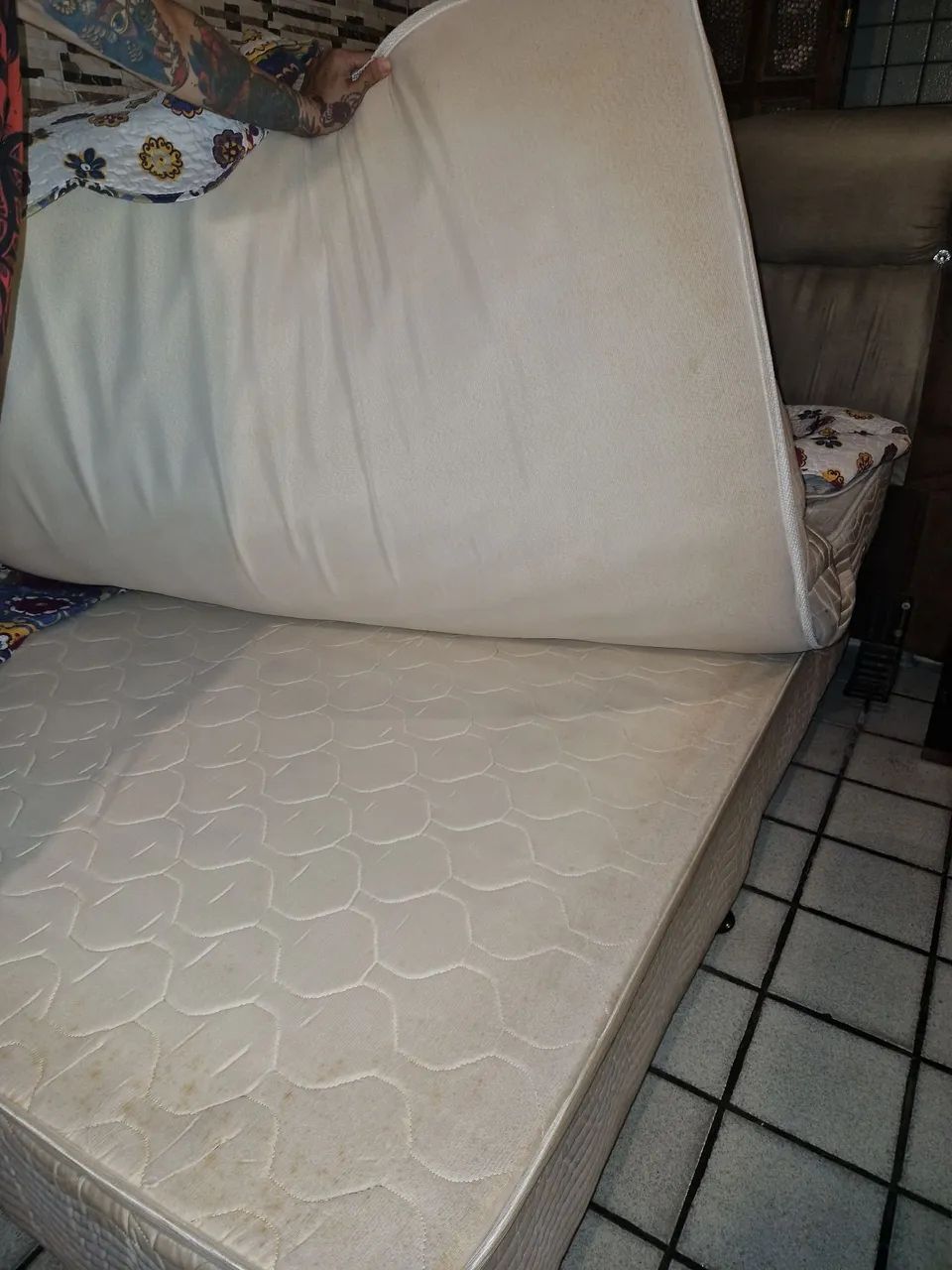 Cama box casal c/ cabeceira - Foto 4