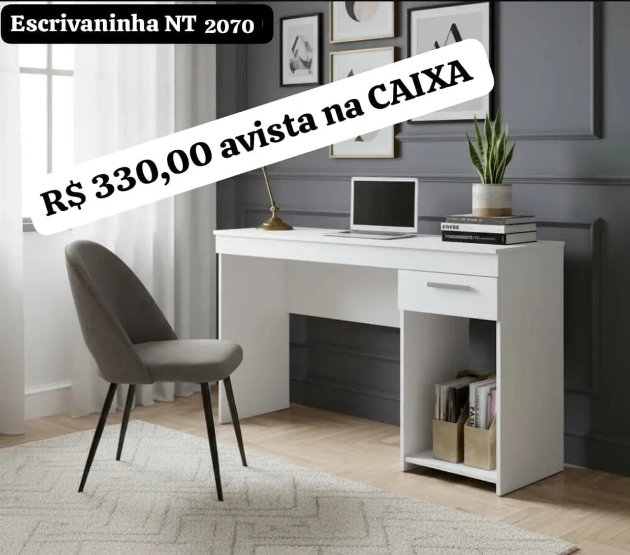 Escrivaninha NT 2070 1 gaveta Novo na CAIXA  - Foto 2