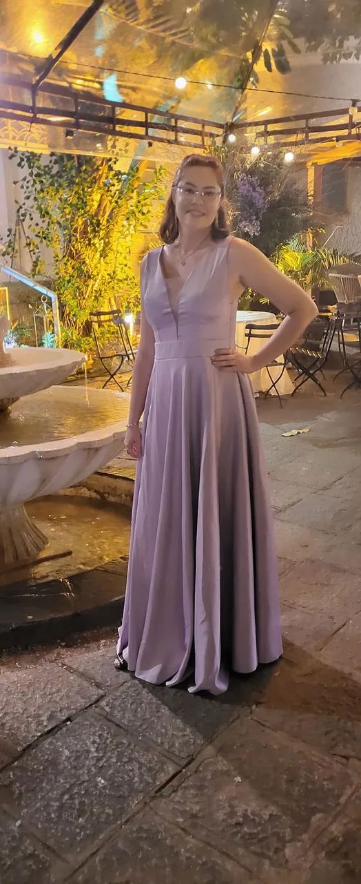 Vestido longo de Baile Lilás  - Foto 2