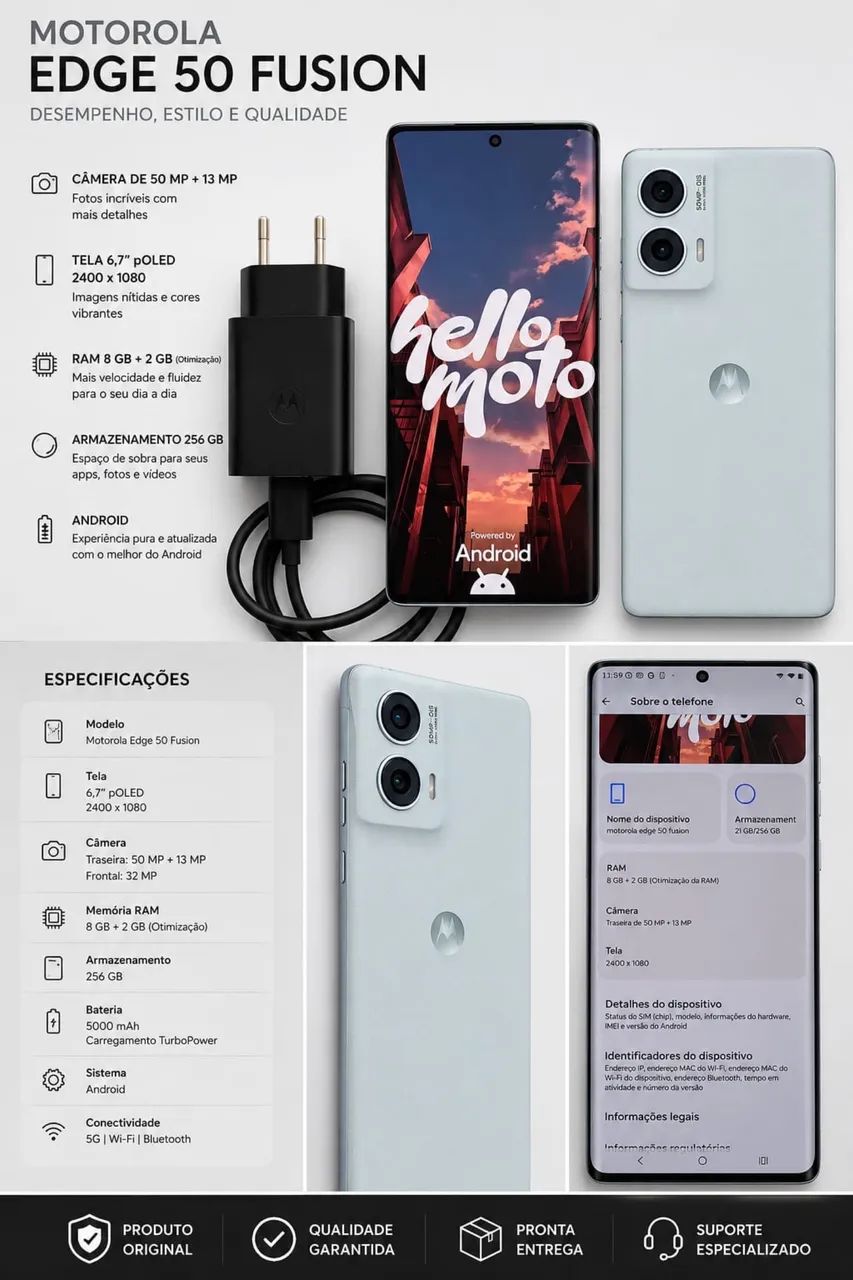 Celular: MOTOROLA EDGE 50 FUSION