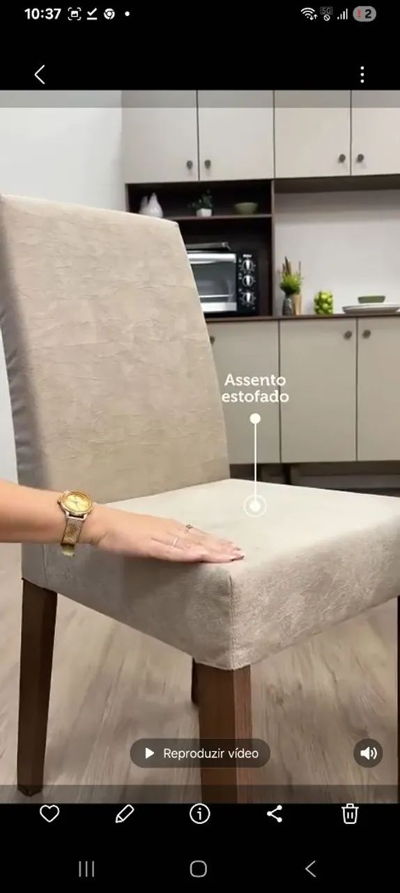 Conjunto Sala Jantar Mesa Tampo de Vidro com 4 cadeiras - Foto 4