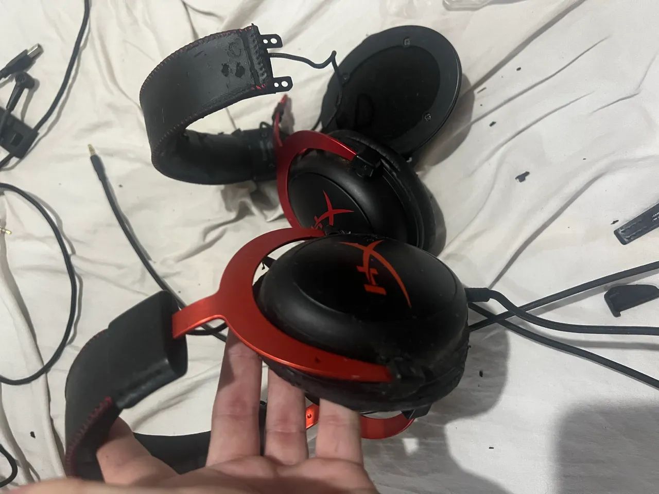 2 headsets hyper x cloud ll + mouse g203 logitech + mousepad hyper x grande - Foto 2