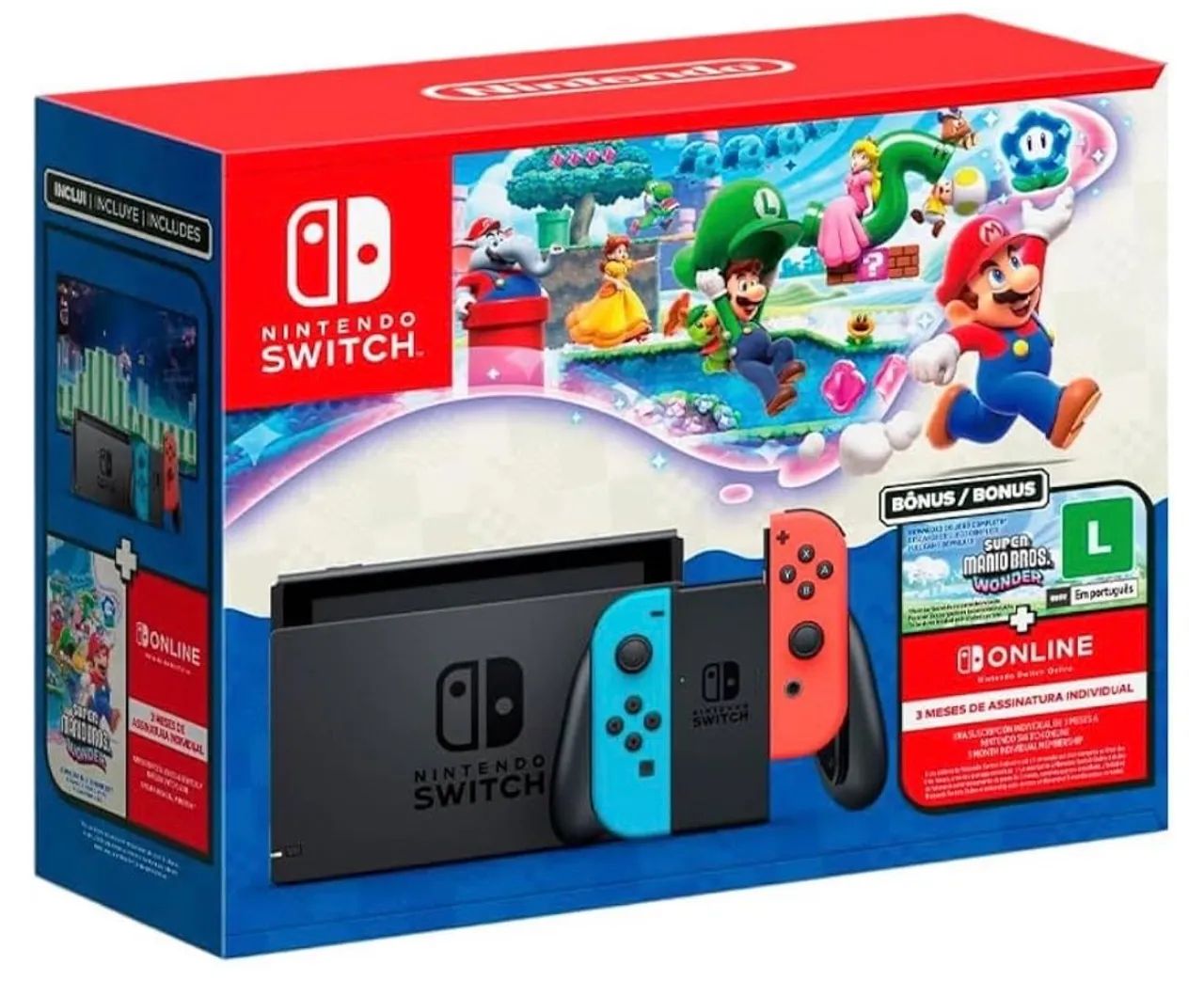 Bundle Nintendo Switch + 1 controle via Bluetooth para jogar de 2 pessoa  - Foto 3