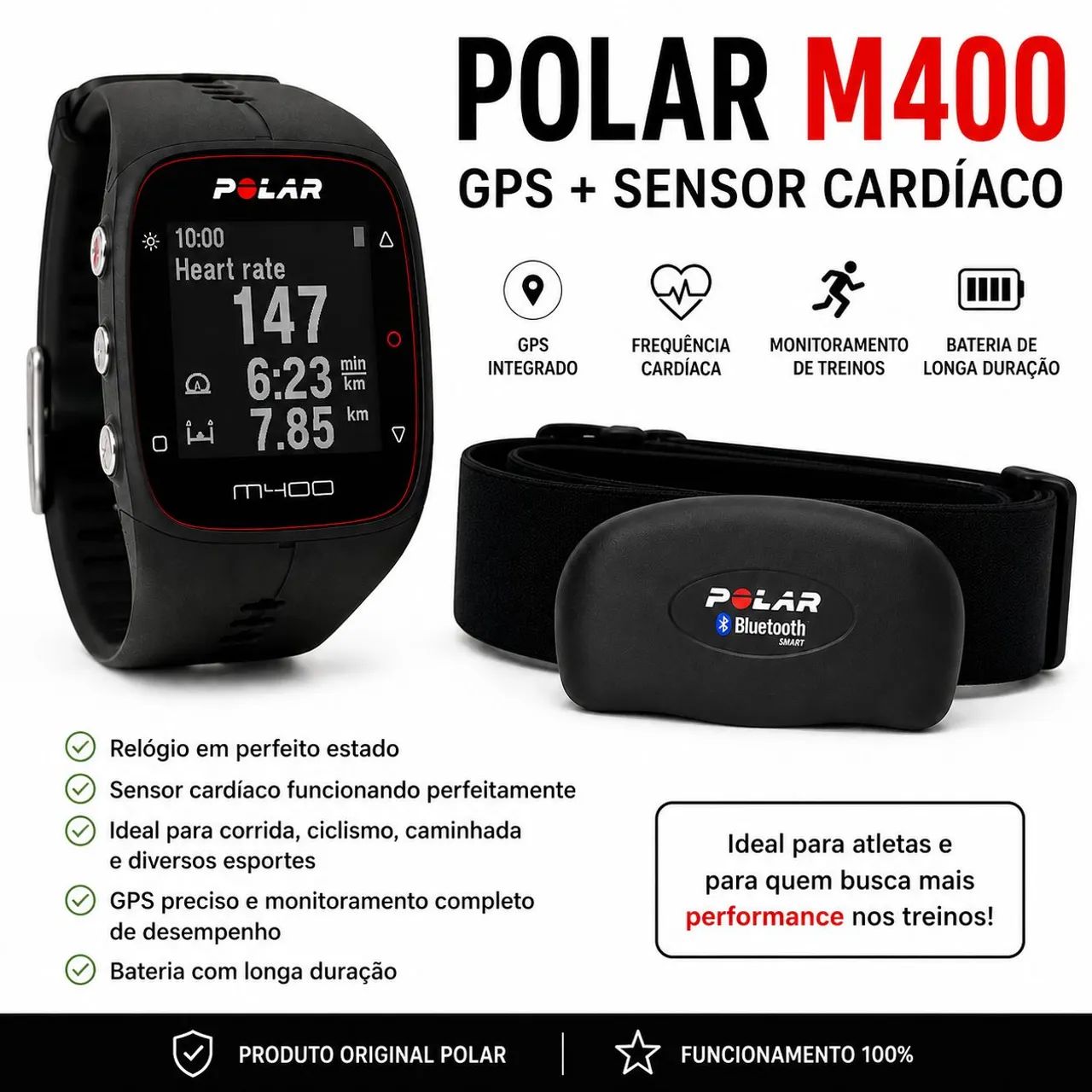 Polar M400 GPS + Sensor Cardíaco Polar