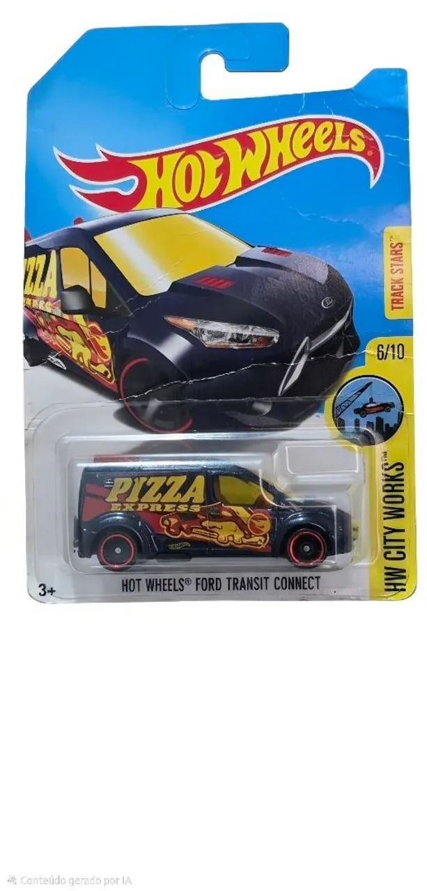 Hot Wheels Ford Transit Connect - Pizza Express (T-Hunt) 2017 - Foto 2