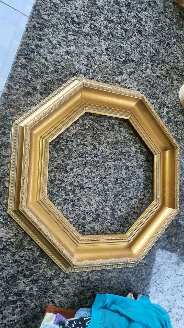 moldura oitavada (octogonal) vintage - Foto 4