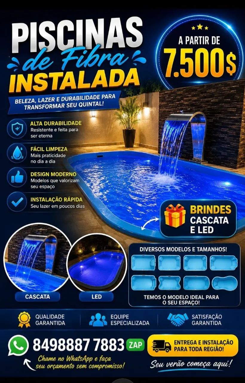 Piscina de fibra